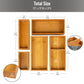 Mind Reader 5-Piece Bamboo Drawer Organizer Set, Stackable Storage Trays for Kitchen, Bathroom, Office, Makeup & Jewelry, Rayon from Bamboo, Brown