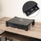 Mind Reader Monitor Stand, Storage Drawer, Desktop Organizer, Laptop Riser, Office, 17.25"L x 13.25"W x 4"H, Black