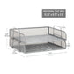 Mind Reader Stackable Paper Tray, Desktop Organizer, File Storage, Office, Metal Mesh, 14"L x 9.75"W x 11.25"H, 4 Pcs.