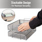 Mind Reader Stackable Paper Tray, Desktop Organizer, File Storage, Office, Metal Mesh, 14"L x 9.75"W x 11.25"H, 4 Pcs.