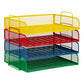 Mind Reader Stackable Paper Tray, Desktop Organizer, File Storage, Office, Metal Mesh, 13.25"L x 9.75"W x 11.25"H, 4 Pcs.