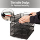 Mind Reader Stackable Paper Tray, Desktop Organizer, File Storage, Office, Metal Mesh, 13.25"L x 9.75"W x 11.25"H, 4 Pcs.
