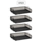 Mind Reader Stackable Paper Tray, Desktop Organizer, File Storage, Office, Metal Mesh, 13.25"L x 9.75"W x 11.25"H, 4 Pcs.