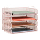 Mind Reader Stackable Paper Tray, Desktop Organizer, File Storage, Office, Metal Mesh, 13.25"L x 9.75"W x 11.25"H, 4 Pcs.