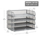 Mind Reader Stackable Paper Tray, Desktop Organizer, File Storage, Office, Metal Mesh, 13.25"L x 9.75"W x 11.25"H, 4 Pcs.