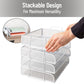 Mind Reader Stackable Paper Tray, Desktop Organizer, File Storage, Office, Metal Mesh, 13.25"L x 9.75"W x 11.25"H, 4 Pcs.