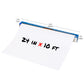 Mind Reader Adhesive Dry Erase Whiteboard Roll, 2 Dry Erase Markers, Planner, Office, 24 inches wide x 10 feet long, White