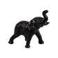 Mind Reader Lucky Wealth Elephant Figurine, Symbol of Fortune, Wealth, and Happiness, Decorative Sculpture, Cast Aluminum, Black
