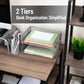 Mind Reader 2-Tier Stackable Paper Tray, Desktop Organizer for Letter-Size Documents, Office File Storage, Metal Mesh, Set of 2