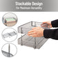 Mind Reader 2-Tier Stackable Paper Tray, Desktop Organizer for Letter-Size Documents, Office File Storage, Metal Mesh, Set of 2