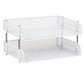 Mind Reader 2-Tier Stackable Paper Tray, Desktop Organizer for Letter-Size Documents, Office File Storage, Metal Mesh, Set of 2