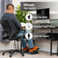 Mind Reader Foot Rest, Under Desk at Work, Ergonomic, Height Adjustable, Office, Plastic, 17.5"L x 13.5"W x 3.5"H, Black