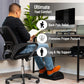 Mind Reader Air-Cloud Memory Foam Under Desk Footrest, Ergonomic Support for Back, Hip, Legs, Knees & Feet, Adjustable Height, Memory Foam, Black