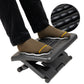 Mind Reader Foot Rest, Under Desk at Work, Ergonomic, Height Adjustable, Office, Plastic, 18"L x 13"W x 6.75"H, Black