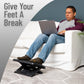 Mind Reader Foot Rest, Under Desk at Work, Ergonomic, Height Adjustable, Office, Plastic, 18"L x 13"W x 6.75"H, Black