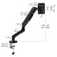 Mind Reader Counter-Balance Gas Spring Monitor Arm, 13"-32" Single Desk Mount, 180° Rotation, Tilt ±65°, Swivel ±180°, VESA 75x75/100x100, 19.8 lb Load, Cable Management, Black