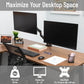 Mind Reader Dual Monitor Gas Spring Desk Mount, Counter-Balance Arm for 13"–32" Monitors, VESA 75x75 / 100x100, ±180° Rotation, ±65° Tilt, ±180° Swivel, 19.8 lb Capacity Each, Cable Management, Black
