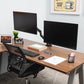 Mind Reader Dual Monitor Gas Spring Desk Mount, Counter-Balance Arm for 13"–32" Monitors, VESA 75x75 / 100x100, ±180° Rotation, ±65° Tilt, ±180° Swivel, 19.8 lb Capacity Each, Cable Management, Black