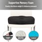 Mind Reader Memory Foam and Gel Seat Cushion with Tailbone Cutout, Ergonomic Pressure Relief for Office, Car, and More, Relieves Hip, Tailbone, Coccyx & Sciatica Pain, 17.5"L x 14.5"W x 3.25"H, Blue, Gray