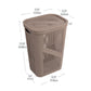 Mind Reader 60L Slim Laundry Hamper, Clothes Basket, Lid, Ventilated, Plastic, 17.25"L x 13.75"W x 23.5"H
