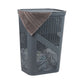 Mind Reader 60L Slim Laundry Hamper, Clothes Basket, Lid, Ventilated, Plastic, 17.25"L x 13.75"W x 23.5"H