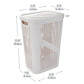 Mind Reader 60L Slim Laundry Hamper, Clothes Basket, Lid, Ventilated, Plastic, 17.25"L x 13.75"W x 23.5"H