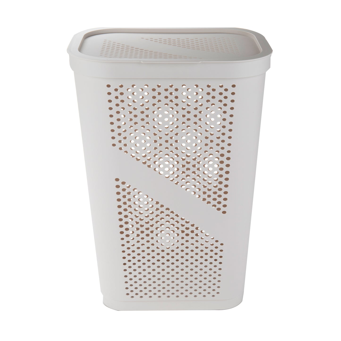 Mind Reader 60L Slim Laundry Hamper, Clothes Basket, Lid, Ventilated, Plastic, 17.25"L x 13.75"W x 23.5"H