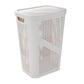 Mind Reader 60L Slim Laundry Hamper, Clothes Basket, Lid, Ventilated, Plastic, 17.25"L x 13.75"W x 23.5"H
