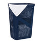 Mind Reader 60L Slim Laundry Hamper, Clothes Basket, Lid, Ventilated, Plastic, 17.25"L x 13.75"W x 23.5"H