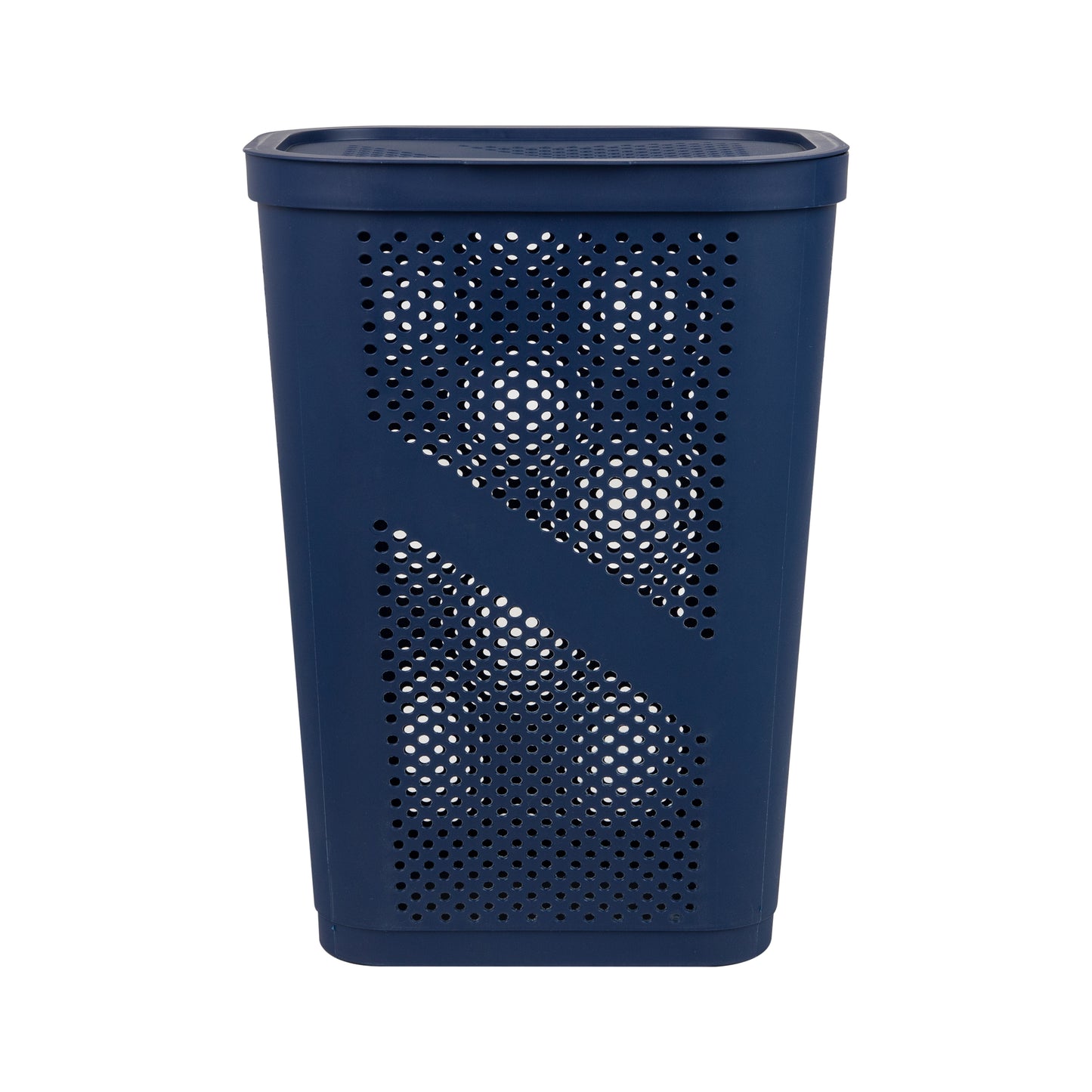 Mind Reader 60L Slim Laundry Hamper, Clothes Basket, Lid, Ventilated, Plastic, 17.25"L x 13.75"W x 23.5"H