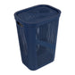 Mind Reader 60L Slim Laundry Hamper, Clothes Basket, Lid, Ventilated, Plastic, 17.25"L x 13.75"W x 23.5"H