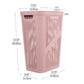 Mind Reader 60L Slim Laundry Hamper, Clothes Basket, Lid, Ventilated, Plastic, 17.25"L x 13.75"W x 23.5"H