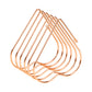 Mind Reader Heart-Shaped Desktop File Organizer, 5-Slot Metal Folder Rack, Magazine & Book Holder, Rose Gold