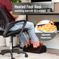 Mind Reader Heated Memory Foam Footrest, Under Desk Ergonomic Support with 4 Heat Settings, Timer & Auto Shut-Off, Adjustable Height, Black