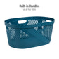 Mind Reader 40L Laundry Basket, Clothes Hamper, Ventilated, Plastic, 23"L x 14.5"W x 10.5"H