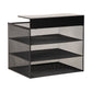 Mind Reader Slide-On Under Desk File Organizer, No Tools Required, Hanging Storage for Laptops, Folders, and Notebooks, Metal, Black