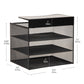 Mind Reader Slide-On Under Desk File Organizer, No Tools Required, Hanging Storage for Laptops, Folders, and Notebooks, Metal, Black