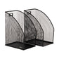 Mind Reader Vertical File Storage, Desktop Organizer, Workspace, Office, Metal Mesh, 6.25"L x 10"W x 12.5"H, Set of 2, Black
