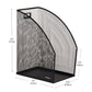 Mind Reader Vertical File Storage, Desktop Organizer, Workspace, Office, Metal Mesh, 6.25"L x 10"W x 12.5"H, Set of 2, Black