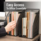 Mind Reader Vertical File Storage, Desktop Organizer, Workspace, Office, Metal Mesh, 6.25"L x 10"W x 12.5"H, Set of 2, Black