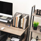 Mind Reader Vertical File Storage, Desktop Organizer, Workspace, Office, Metal Mesh, 6.25"L x 10"W x 12.5"H, Set of 2, Black