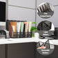 Mind Reader 5-Compartment Vertical File Organizer, Desktop Paper Sorter, Office, Metal Mesh, Black