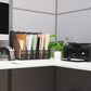 Mind Reader 5-Compartment Vertical File Organizer, Desktop Paper Sorter, Office, Metal Mesh, Black