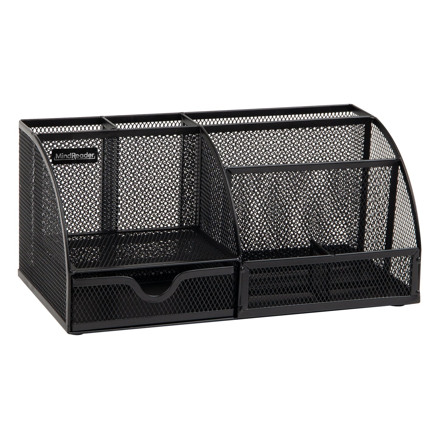 Mind Reader 7-Compartment Desktop Organizer, File & Accessory Storage, Metal Mesh Office Organizer for Desk, Workspace, Mail
