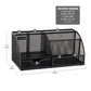 Mind Reader 7-Compartment Desktop Organizer, File & Accessory Storage, Metal Mesh Office Organizer for Desk, Workspace, Mail