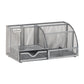 Mind Reader 7-Compartment Desktop Organizer, File & Accessory Storage, Metal Mesh Office Organizer for Desk, Workspace, Mail