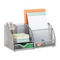 Mind Reader 7-Compartment Desktop Organizer, File & Accessory Storage, Metal Mesh Office Organizer for Desk, Workspace, Mail