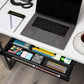 Mind Reader Undermount Desk Drawer Organizer, Office Desk, Under Desk Storage, Office, Plastic, 21.25"L x 8"W x 1.5"H, Black