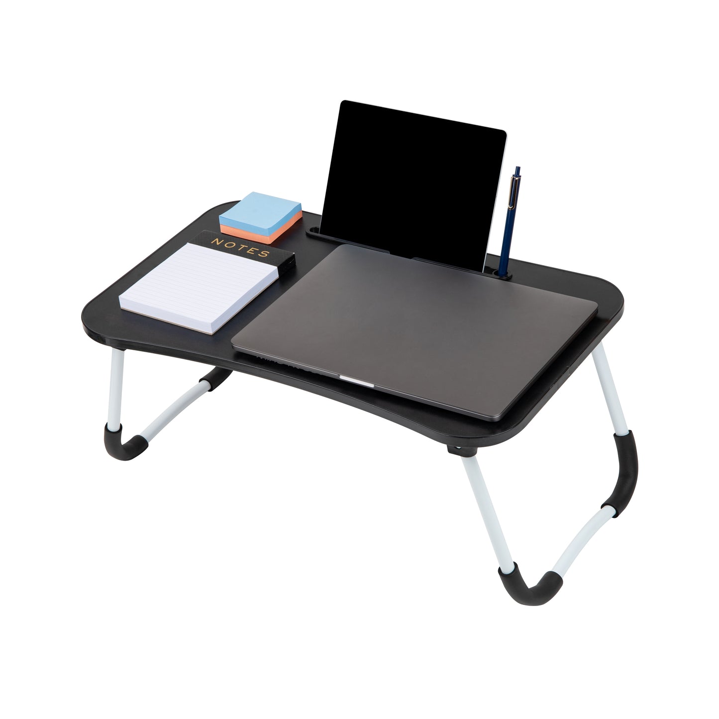 Mind Reader Woodland Collection, Portable Laptop Desk/Breakfast Table, Collapsible, Portable, Folding Legs