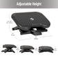 Mind Reader Foot Rest, Under Desk at Work, Ergonomic, Height Adjustable, Office, Plastic, 18"L x 13.5"W x 6.5"H, Black